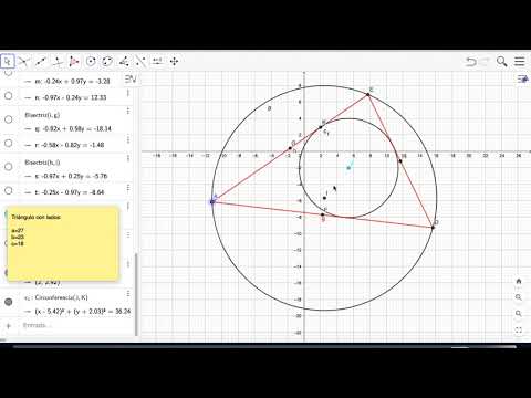 Trazo de un triángulo, de sus rectas notables y puntos notables.