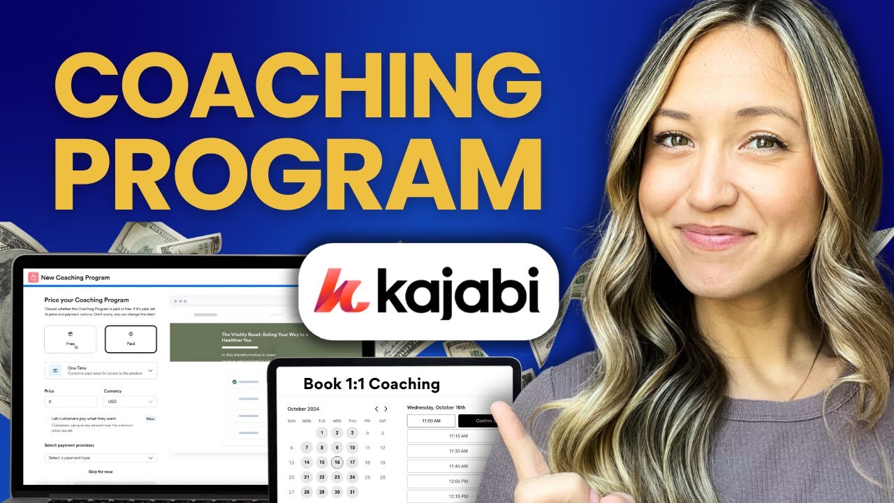 Kajabi Coaching Tutorial for 1:1 and Group Coaching (Step-by-Step Guide!)