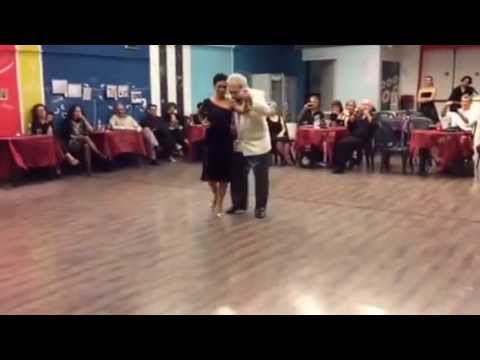  Riccardo Maceiras  and  Natalia Miqueiro  are  dancing  to  a  tango