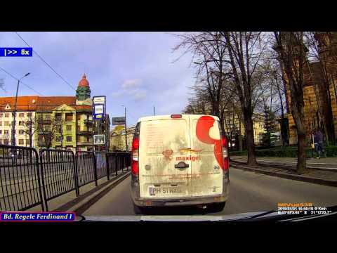 Driving in Timişoara: Str. Budai Deleanu - Iulius Mall. Timelapse 2x