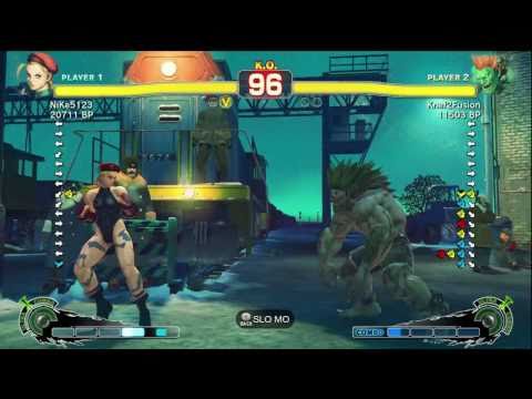 NiKe5123 [Cammy] vs Aqua [Ibuki] Knef2Fusion [Blanka] SSF4 Japanese Online Ranked Matches - TRUE-HD