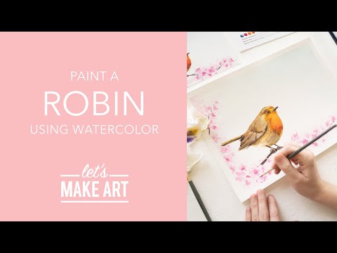 Let's Paint a Robin | Watercolor Bird Painting Tutorial by Sarah Cray of Let's Make Art
