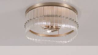 1_Watch A Video About the Possini Euro Emerson Matte Brass Glass 3 Light Ceiling Light