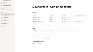 Notion: Moving pages with out their properties