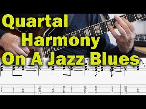 Quartal Harmony on a Jazz Blues - modern jazz guitar lesson - McCoy Tyner