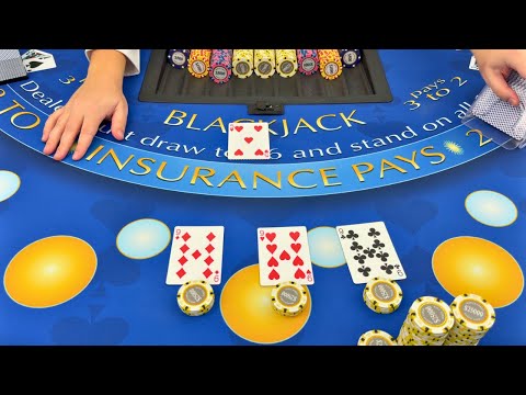 I WON $1,975,000 PLAYING HIGH STAKES BLACKJACK WITH HUGE BETS & RARE TRIPLE SPLIT BET!