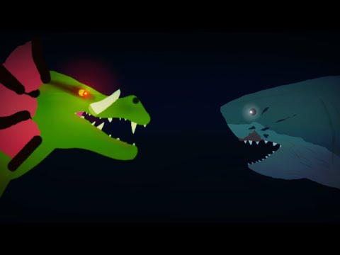 Lizzie (Rampage) vs Alpha megalodon (meg2)  | Dc2 Animation |