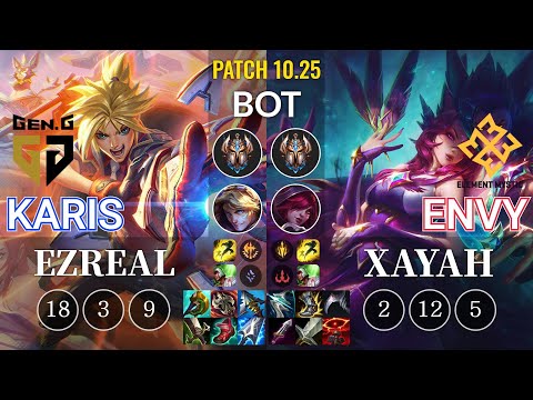 GEN Karis Ezreal vs EM Envy Xayah Bot - KR Patch 10.25