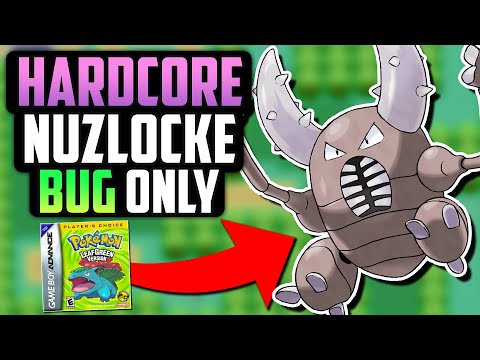 CAN I BEAT A POKÉMON LEAFGREEN HARDCORE NUZLOCKE WITH ONLY BUG TYPES!? (Pokémon Challenge)