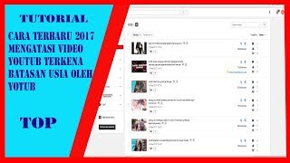 Tutorial cara setting video youtub agar tida terkena batasan usia