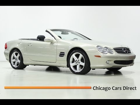 Chicago Cars Direct Presents a 2003 Mercedes-Benz SL500 Launch Edition. Designo Silver/Black