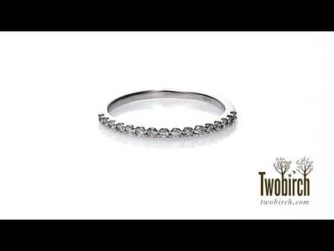 0.48 Carat Double Shared Prong Wedding Band - TwoBirch - TB-WR-0339-WG-H