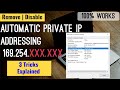 How To Disable The APIPA Autoconfiguration IPv4 Address 169.254.X.X