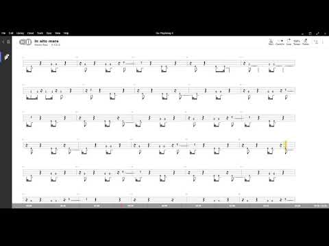 In alto mare ( Loredana Bertè ) ,Tablatura e base Senza Basso - Backing bass track