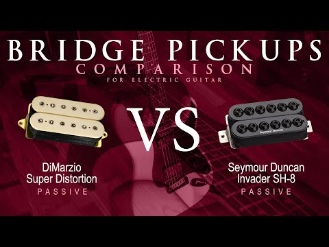 DiMarzio SUPER DISTORTION vs Seymour Duncan INVADER SH-8 - Passive Bridge Guitar Pickup Comparison