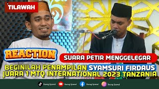 Download lagu Reaction | Lomba Mtq International Tanzania Syamsuri Firdaus 2023 Meraih Juara 1 mp3