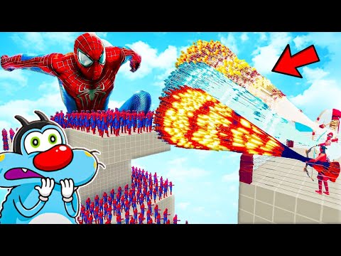 200x Spider-Man And Giants Vs Every God In Accurate Battle Simulator