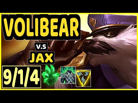 DARSHAN (VOLIBEAR) vs JAX - 9/1/4 KDA TOP GAMEPLAY - NA Ranked DIAMOND