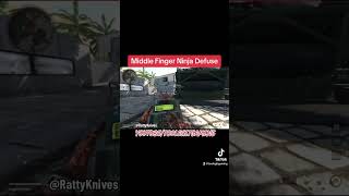 Middle Finger Ninja Defuse #contentcreator #middlefinger #ninjadefuse #coldwar #callofduty #codcw