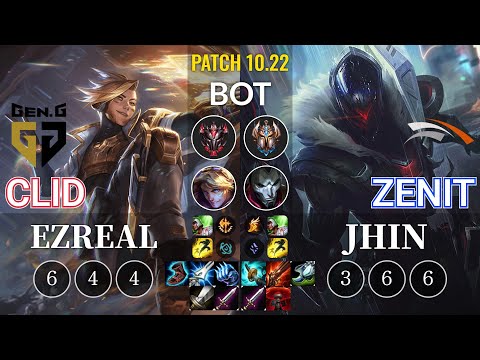 GEN Clid Ezreal vs HLE Zenit Jhin Bot - KR Patch 10.22