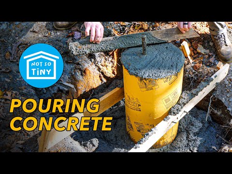 POURING CONCRETE & BUILDING GIRDERS // Not So Tiny House Build Part 3