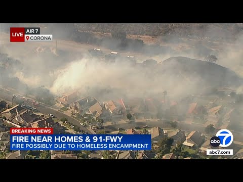 Fire burning in Riverside County threatens homes, scorches at least 50 acres