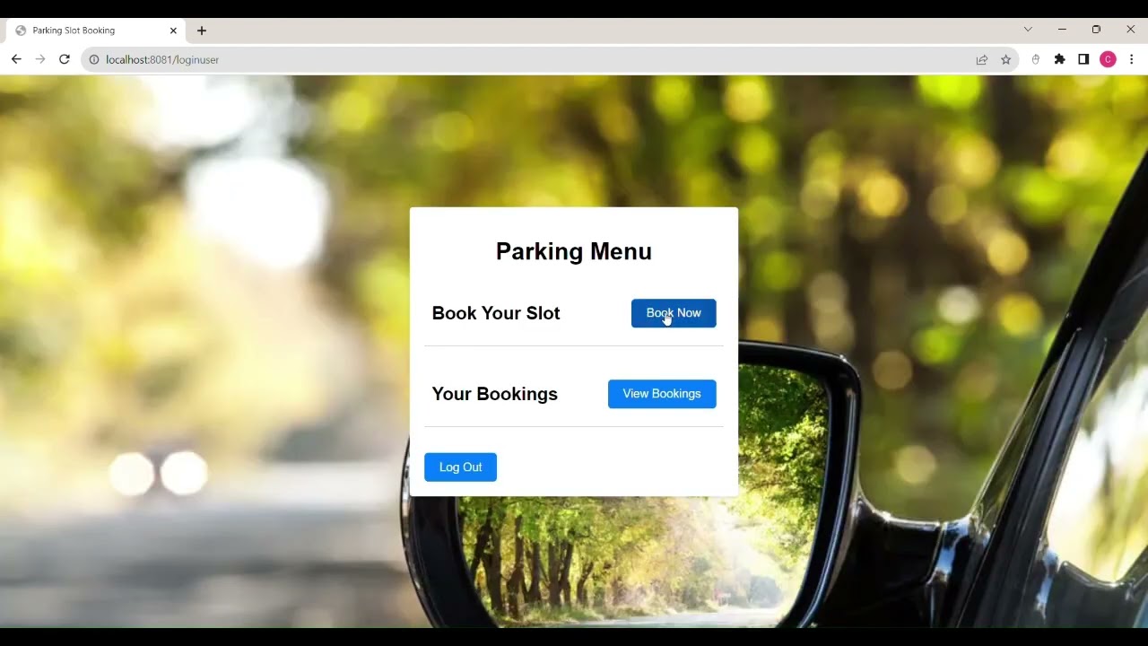 Online Parking System Using Spring Boot With ThymeLeaf Template
