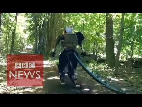 Google's Atlas robot takes a forest hike - BBC News