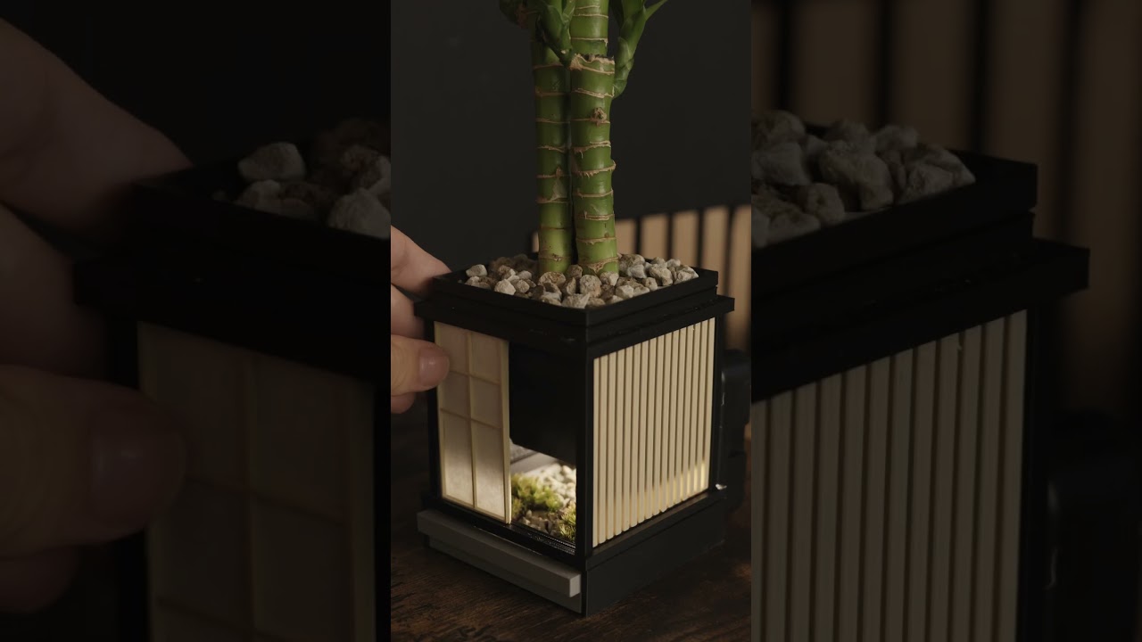 Watering JAPANESE ZEN Plant Pot 3D Printed