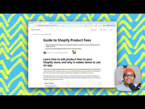 Shopify Product Fees Guide