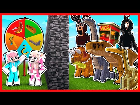 ATUN & MOMON DO A MONSTER FIGHT WITH A SPIN WHEEL!! Feat @sapipurba Minecraft