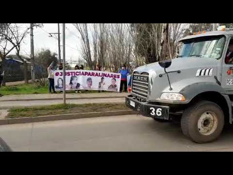 (VIDEO) Familiares y amigos de Marcia Campos y “Catita” Vásquez protestaron contra Ministro de Justicia y ex Senador por Linares, Hernán Larraín