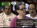 Smt Sonia Gandhi Speech on Food Security Bill 26.
