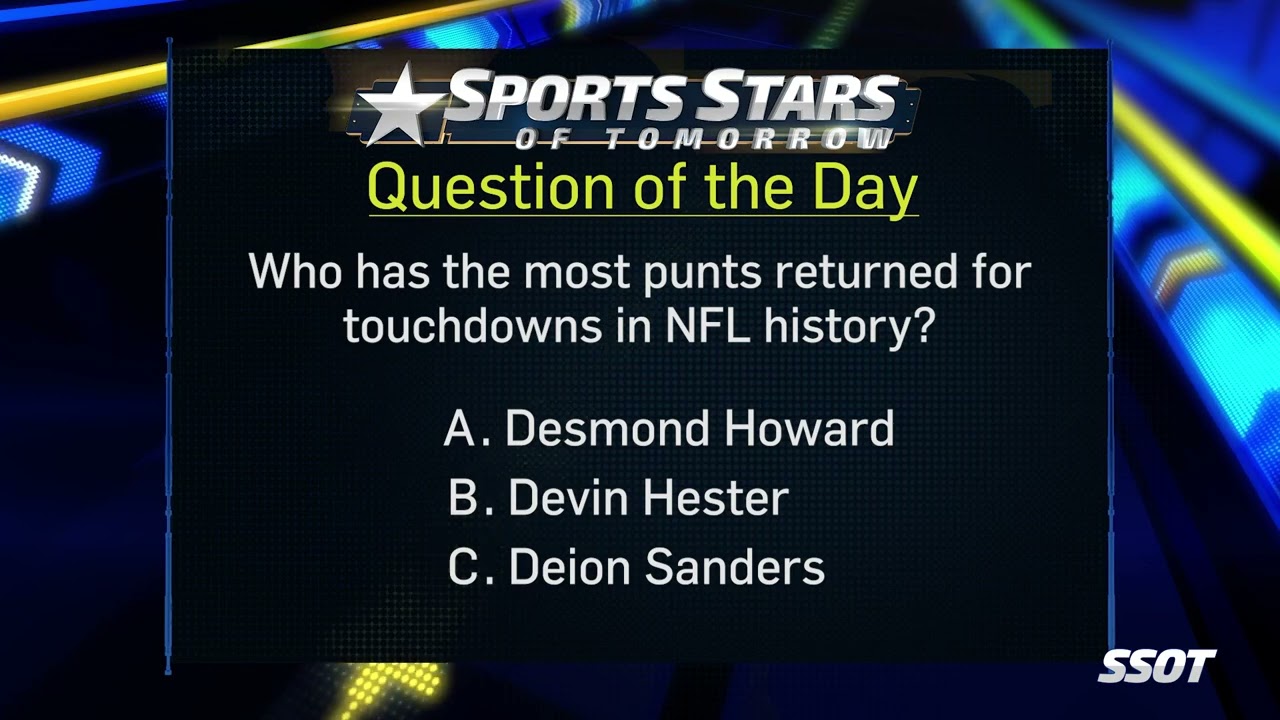 Question of the Day: Punt Returns for Touchdowns in the NFL