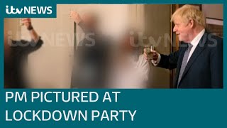 Exclusive: Boris Johnson pictured drinking at Downing Street party during lockdown | ITV News