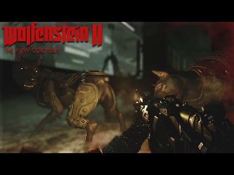 WOLFENSTEIN II THE NEW COLOSSUS Walkthrough Gameplay Part 4 - Scary Dogs! (Wolfenstein 2)