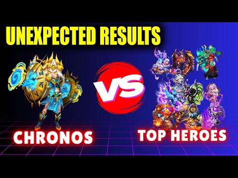CHRONOS VS TOP 10 HEROES😮UNEXPECTED RESULTS😮CASTLE CLASH