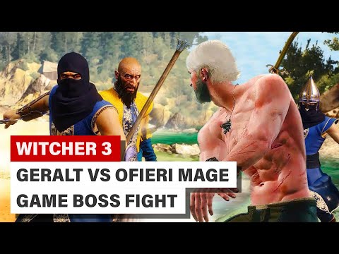 Geralt vs Ofieri Mage - Game Boss Fight - The Witcher 3 - Apextro Gaming