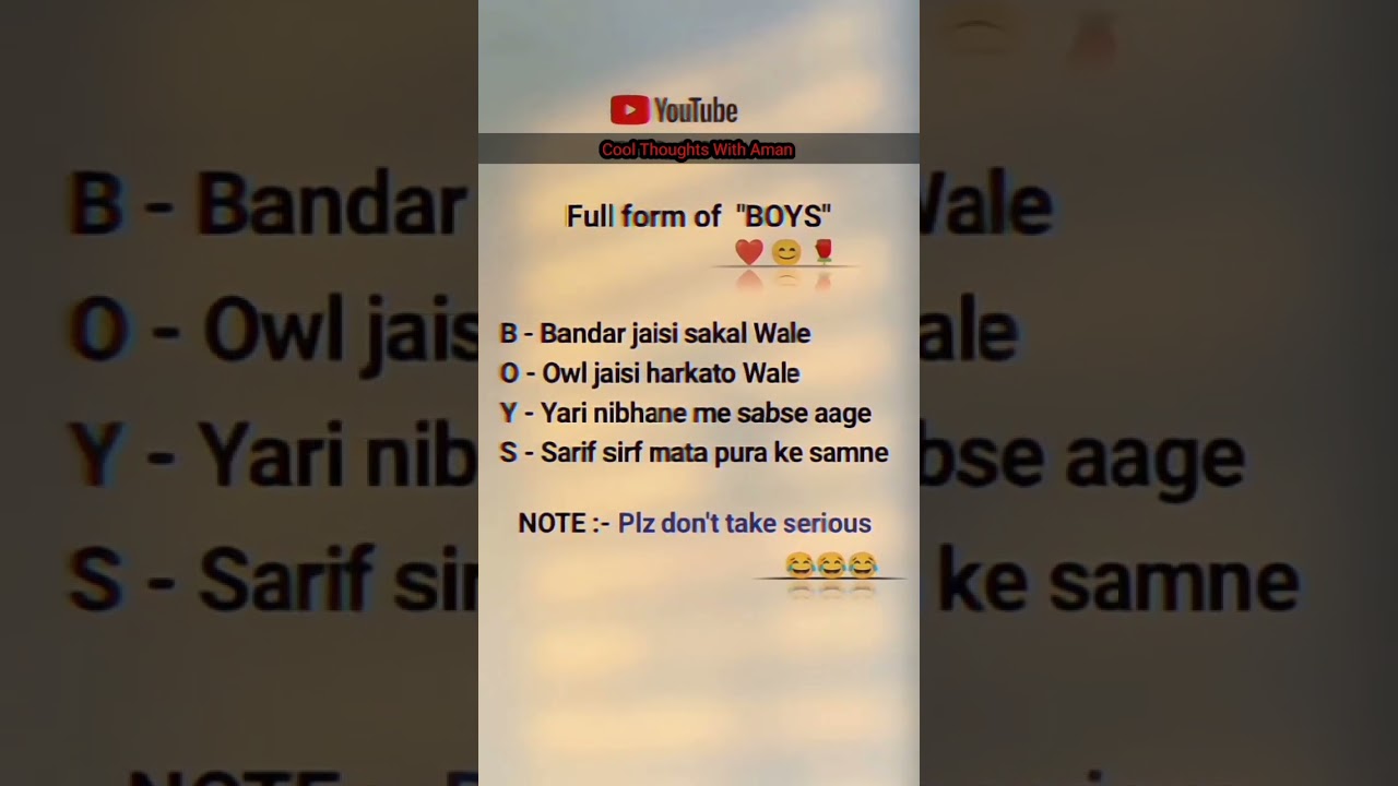Boys full form 😂 | boy funny quotes | #boy #funny #quotes #faketweet #memes