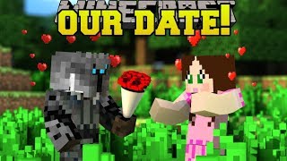 Minecraft: PAT & JEN VALENTINE'S DAY DATE!!! - Find The Button Your Valentine - Custom Map