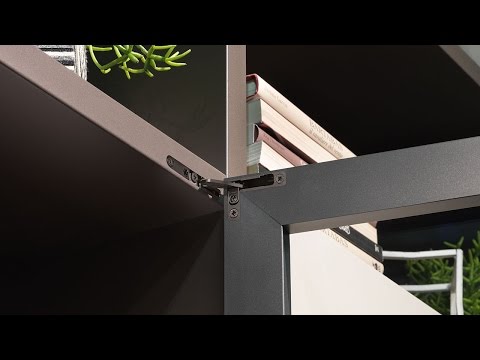 Montage : Charnières AIR Push, pour porte avec cadre en aluminium