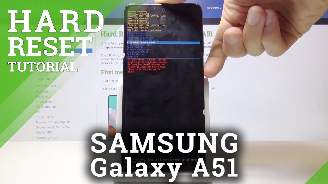How to Hard Reset SAMSUNG Galaxy A51 - Remove Screen Lock by Recovery Mode