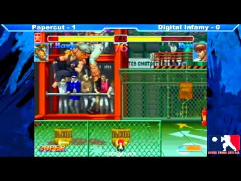 SSF2T - Papercut (T.Hawk) Vs Digital Infamy (Guile, Ryu, O.Sagat)