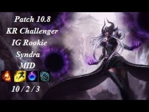 IG Rookie - Syndra vs LeBlanc - KR Challenger 688 LP - Patch 10.8