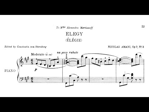 Nicolas Amani - Elegy, Op.7/3