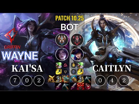 GRF Wayne Kai'Sa vs Caitlyn Bot - KR Patch 10.25