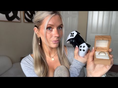 ASMR| Things My Husband Loves (Wedding Band, Controller Sounds, Golf) Clicky Whisper/ Tapping