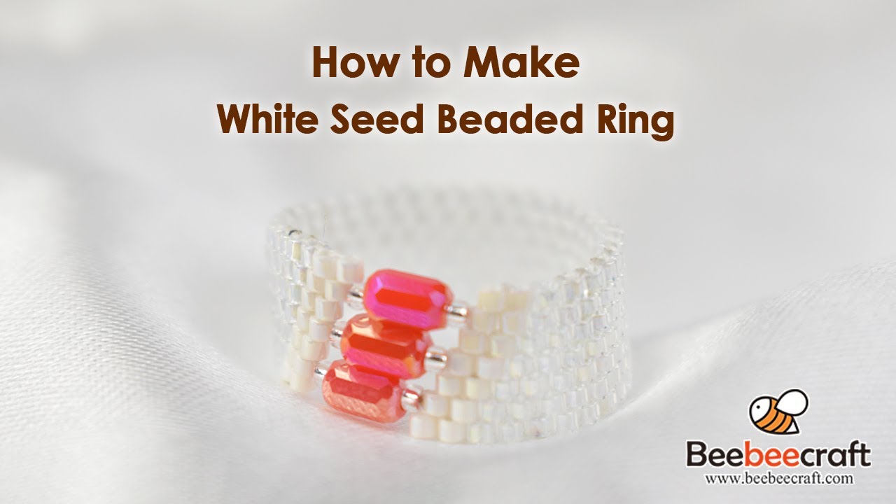 How to Make White Seed Beaded Ring