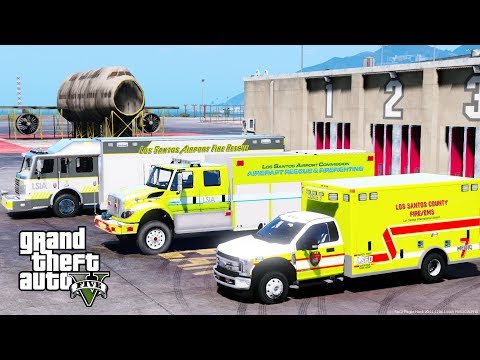 New Airport Crash & Rescue Fire Trucks in GTA 5
