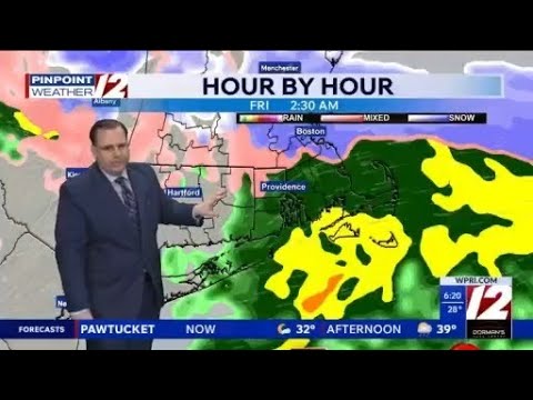 WPRI 12 Weather Forecast for 3/5/26:  Rain develops today